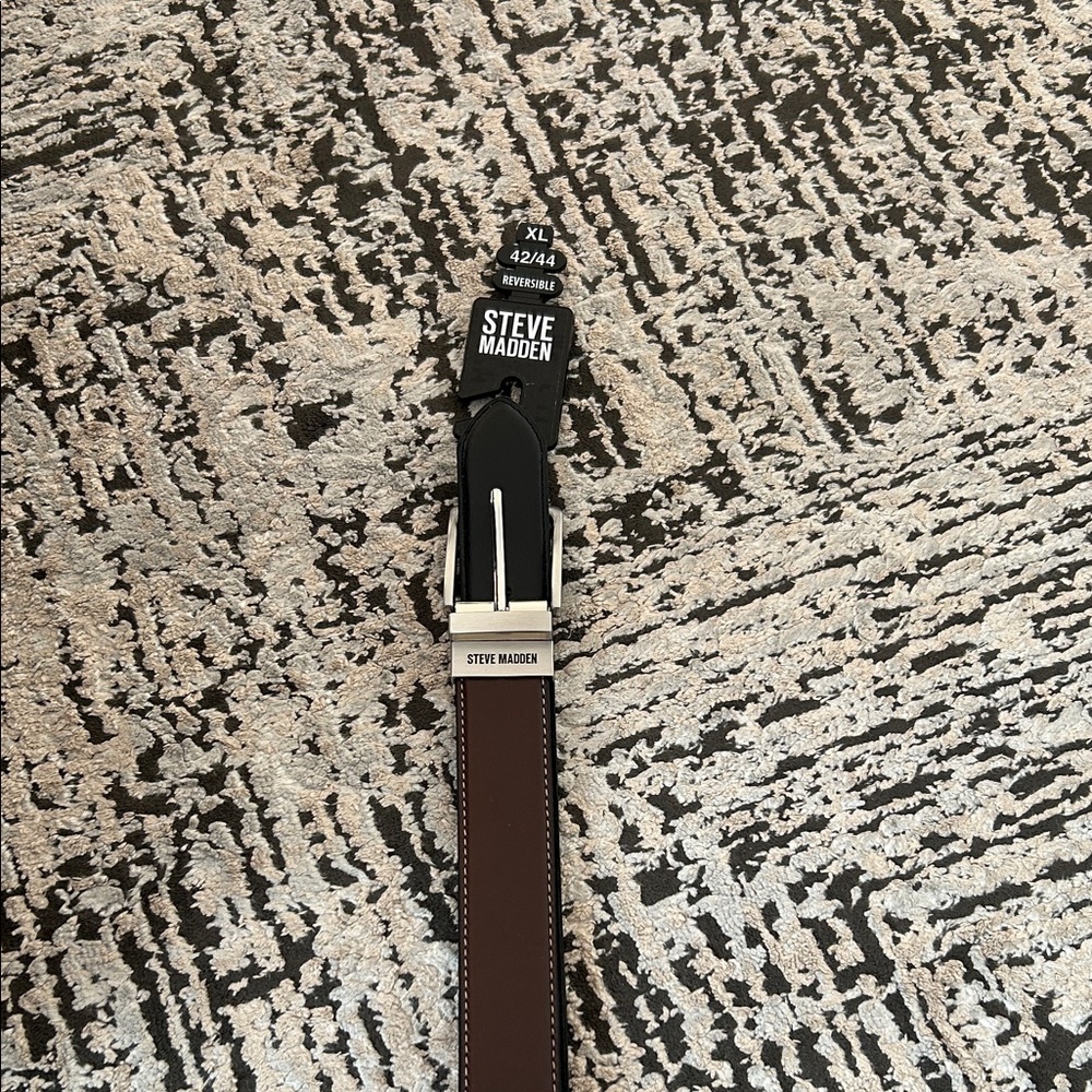 Steve Madden Dark Brown Belt with Silver Buckle